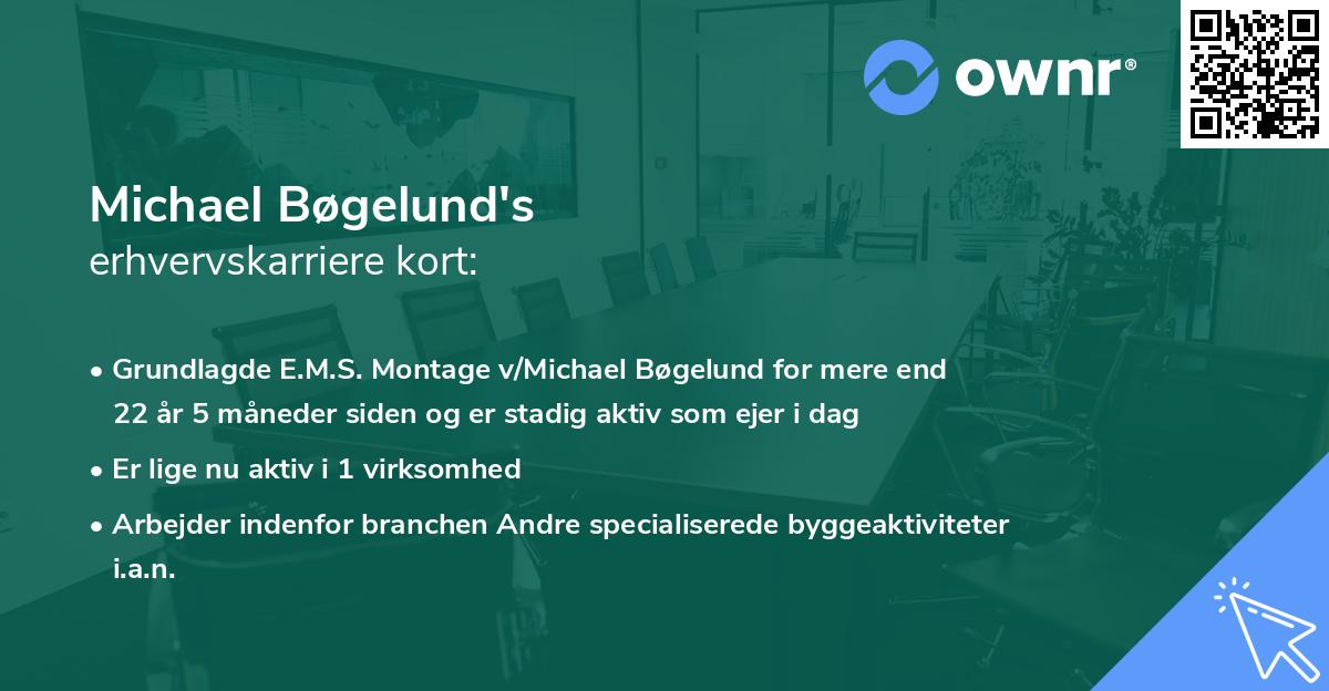 Michael Bøgelund's erhvervskarriere kort