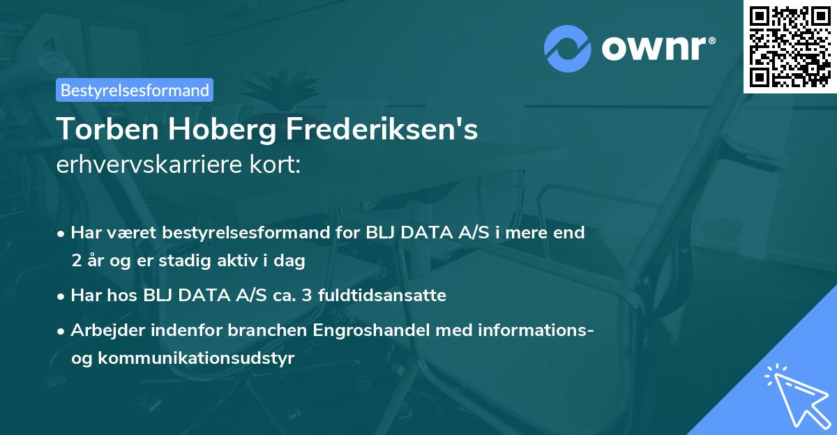 Torben Hoberg Frederiksen's erhvervskarriere kort