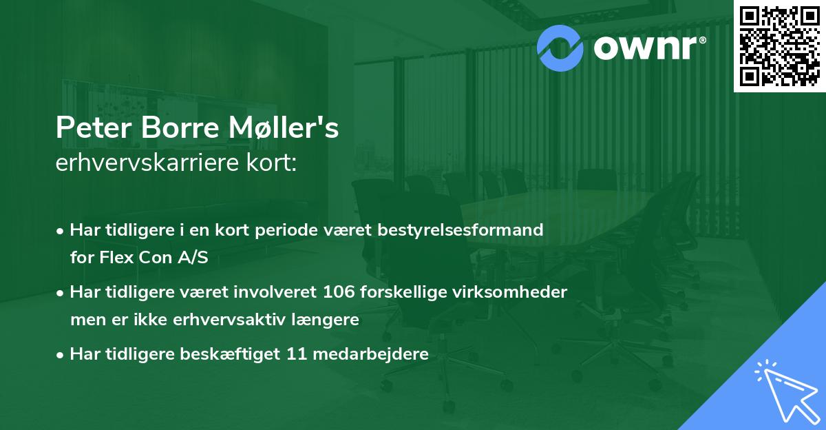 Peter Borre Møller's erhvervskarriere kort
