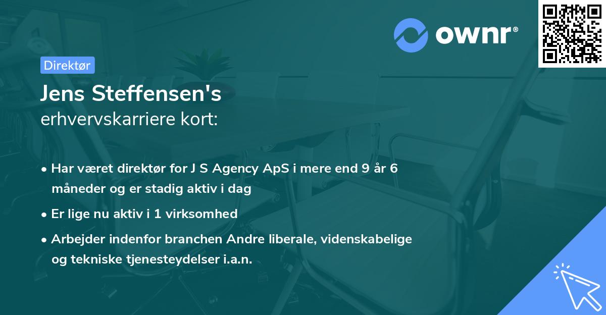 Jens Steffensen's erhvervskarriere kort