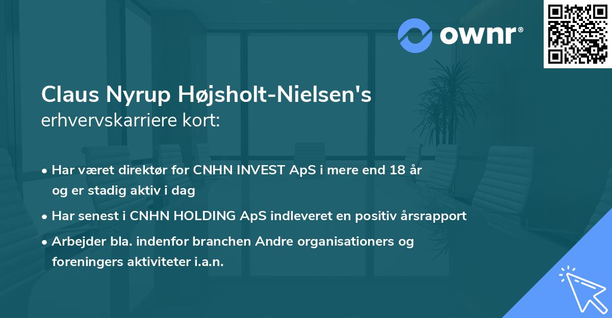 Claus Nyrup Højsholt-Nielsen's erhvervskarriere kort