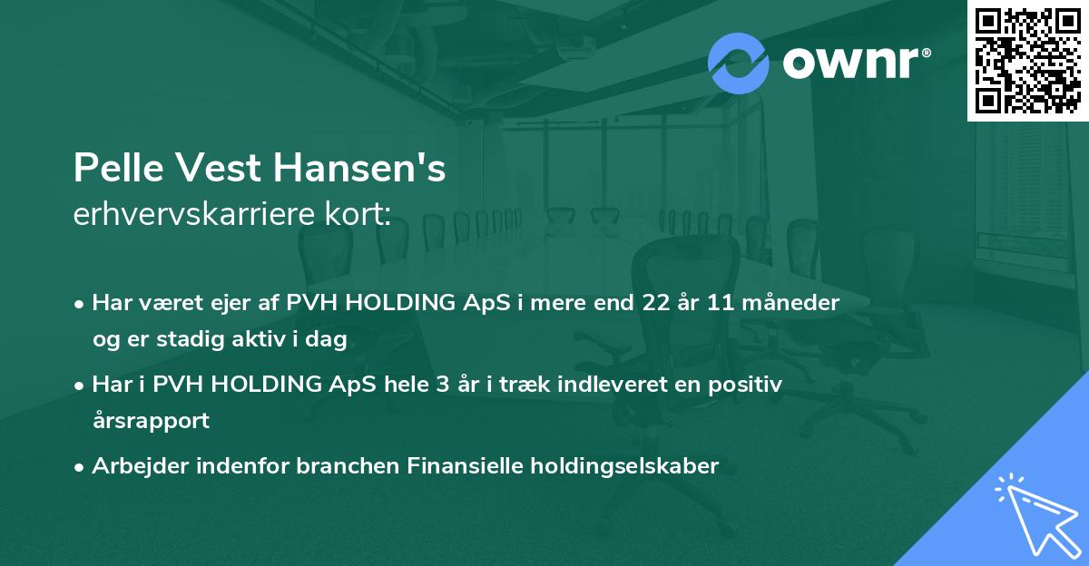 Pelle Vest Hansen's erhvervskarriere kort