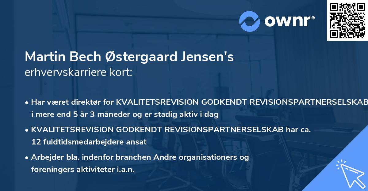 Martin Bech Østergaard Jensen's erhvervskarriere kort