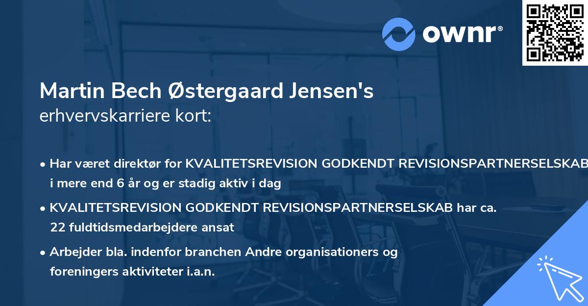 Martin Bech Østergaard Jensen's erhvervskarriere kort