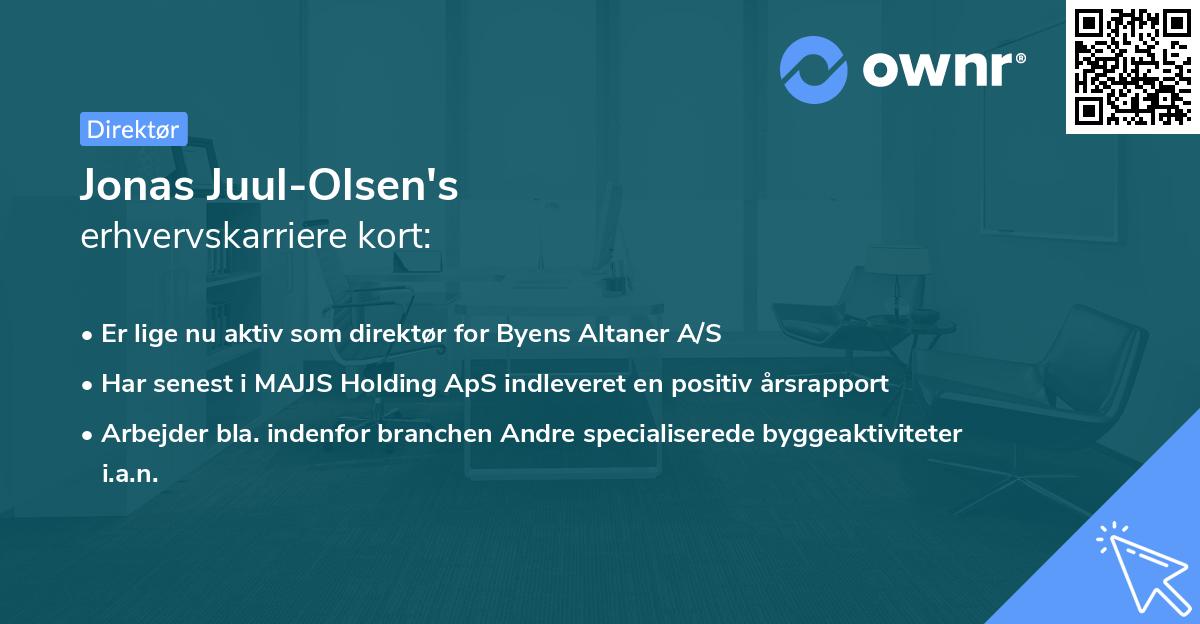 Jonas Juul-Olsen's erhvervskarriere kort