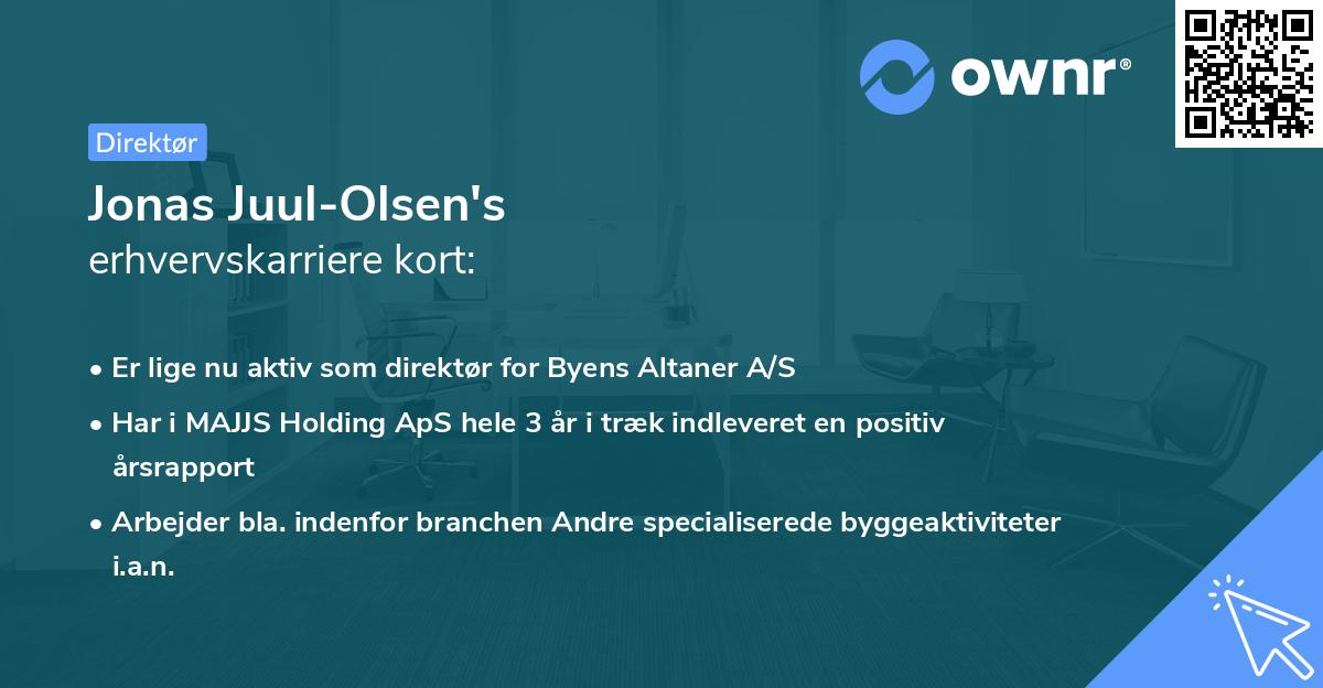 Jonas Juul-Olsen's erhvervskarriere kort