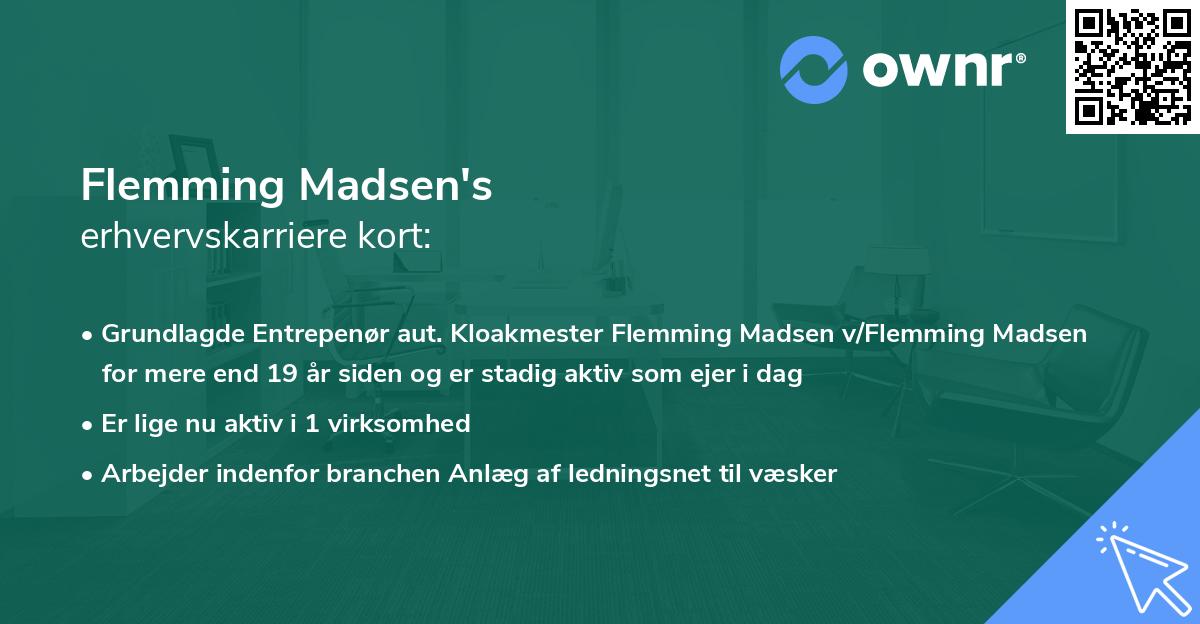 Flemming Madsen's erhvervskarriere kort