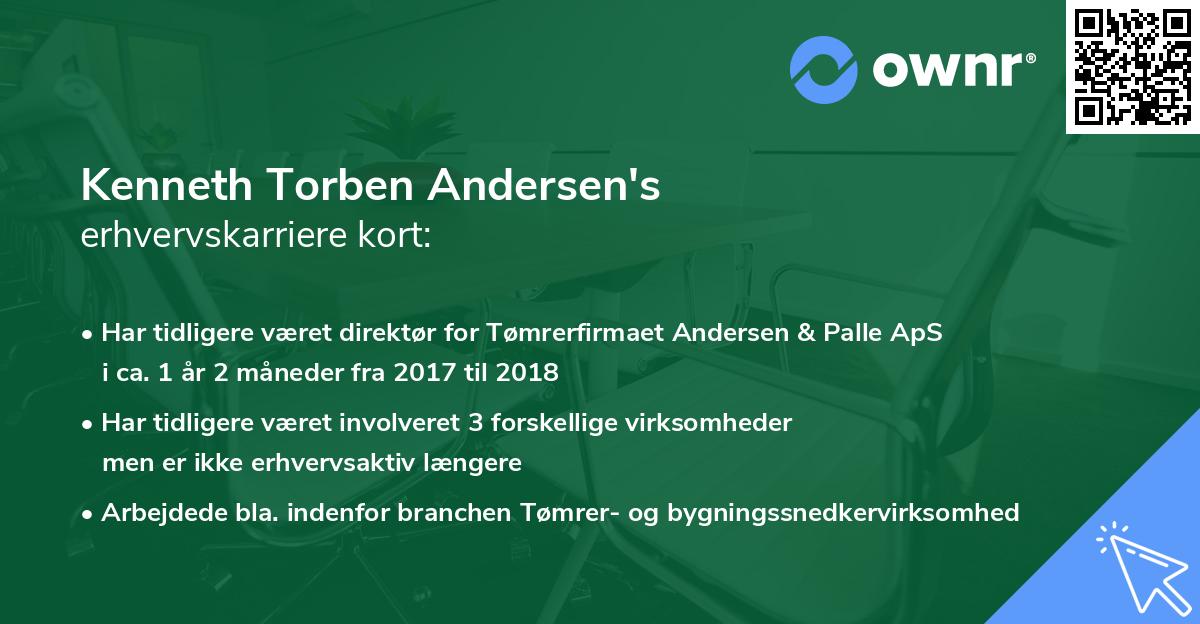 Kenneth Torben Andersen's erhvervskarriere kort