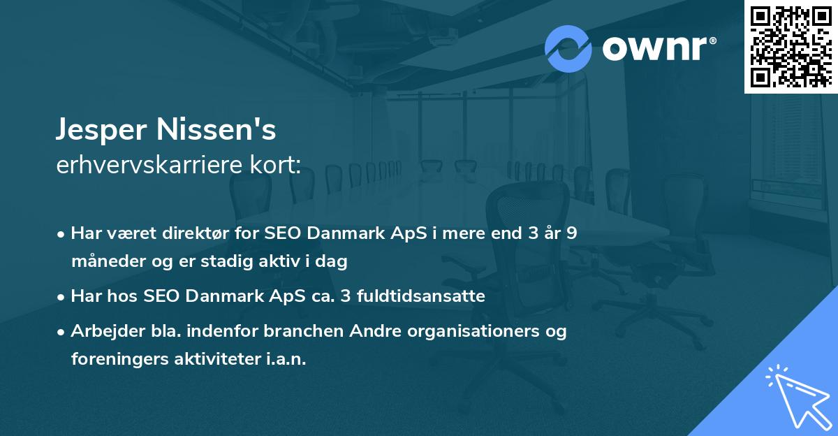 Jesper Nissen's erhvervskarriere kort