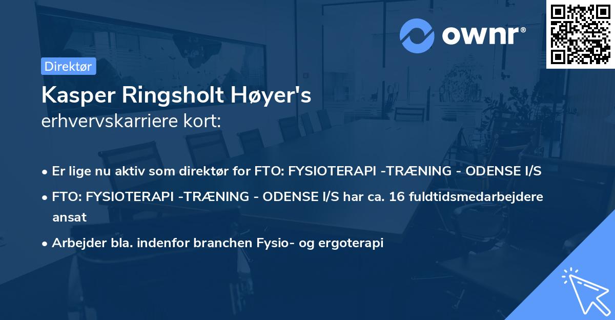 Kasper Ringsholt Høyer's erhvervskarriere kort