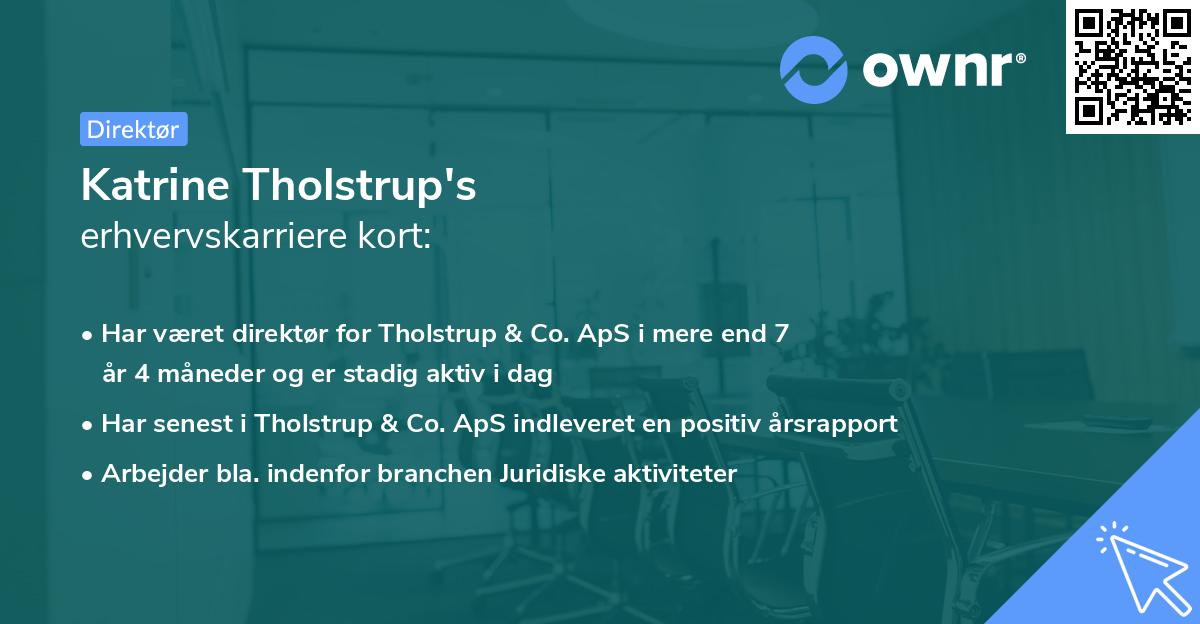 Katrine Tholstrup's erhvervskarriere kort