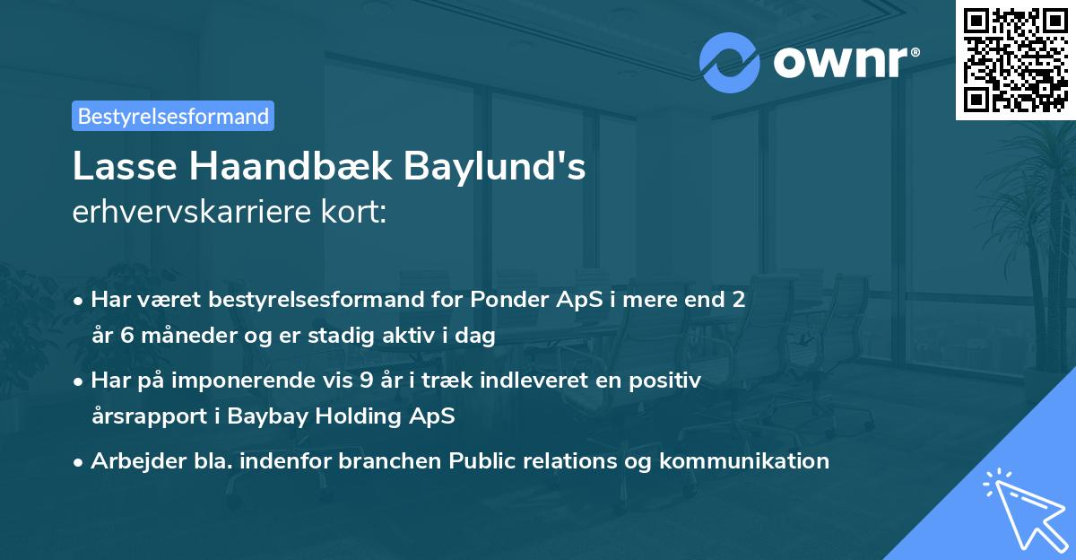 Lasse Haandbæk Baylund's erhvervskarriere kort