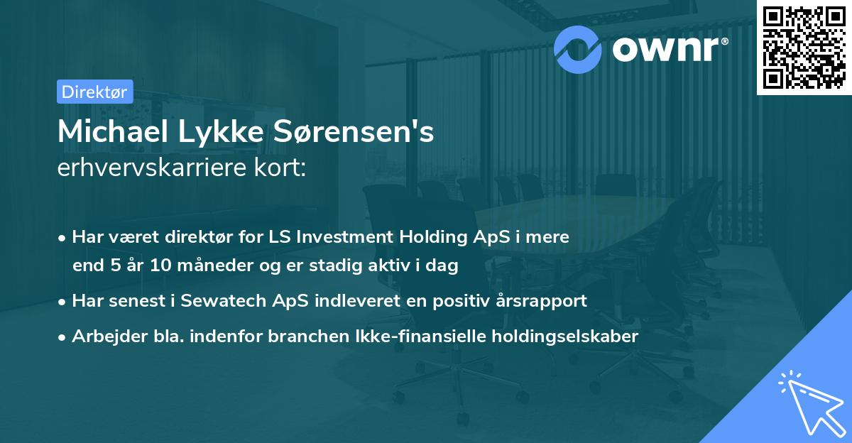 Michael Lykke Sørensen's erhvervskarriere kort