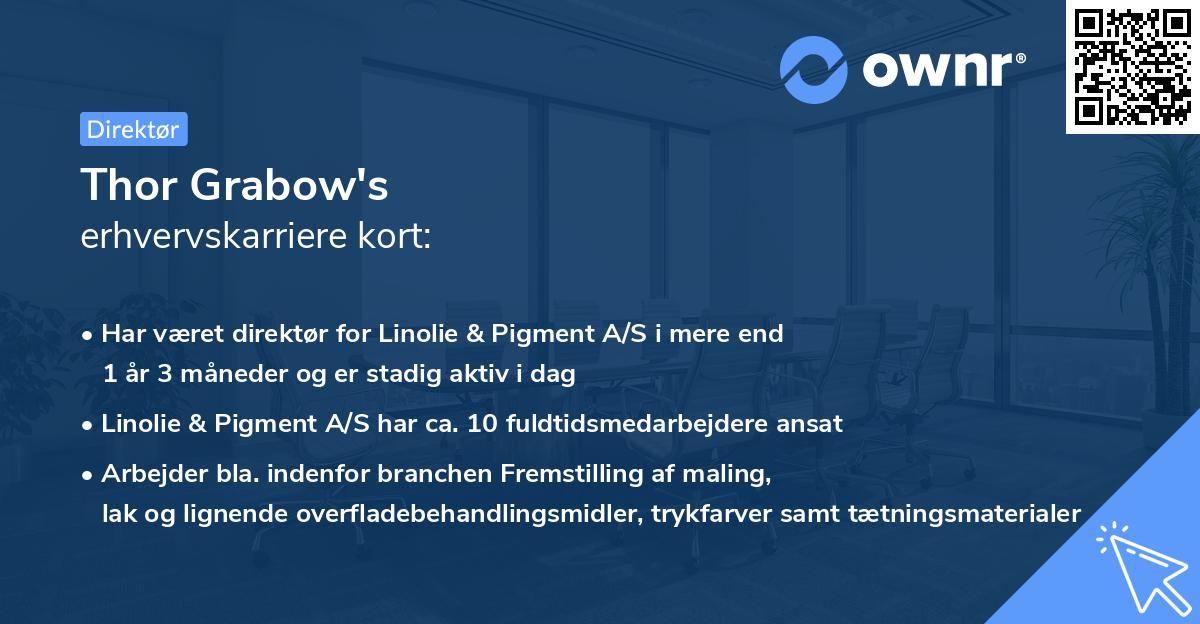Thor Grabow's erhvervskarriere kort