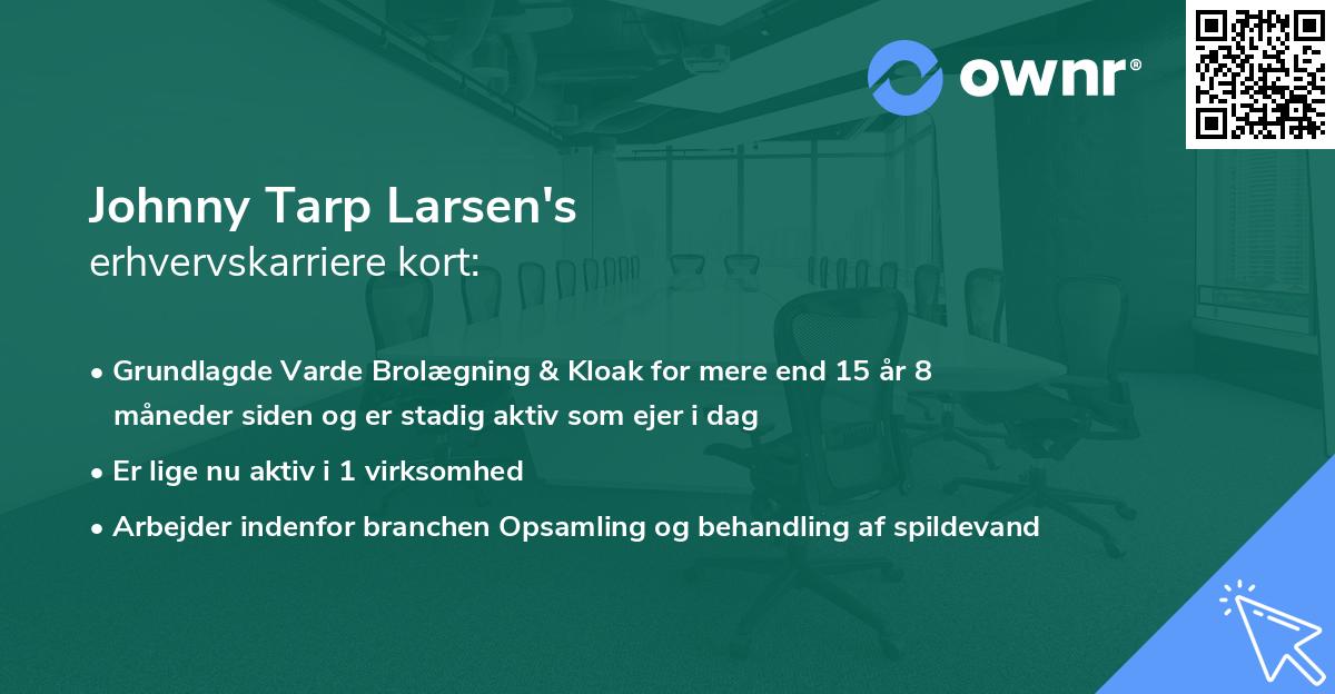 Johnny Tarp Larsen's erhvervskarriere kort