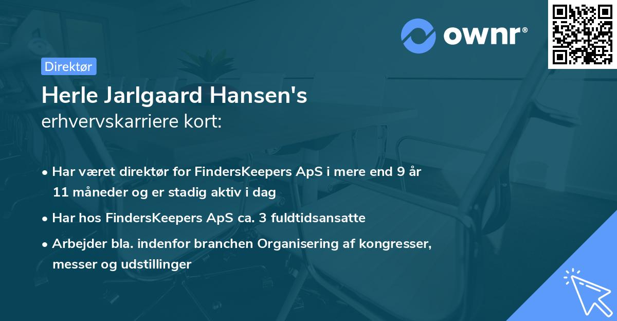 Herle Jarlgaard Hansen's erhvervskarriere kort
