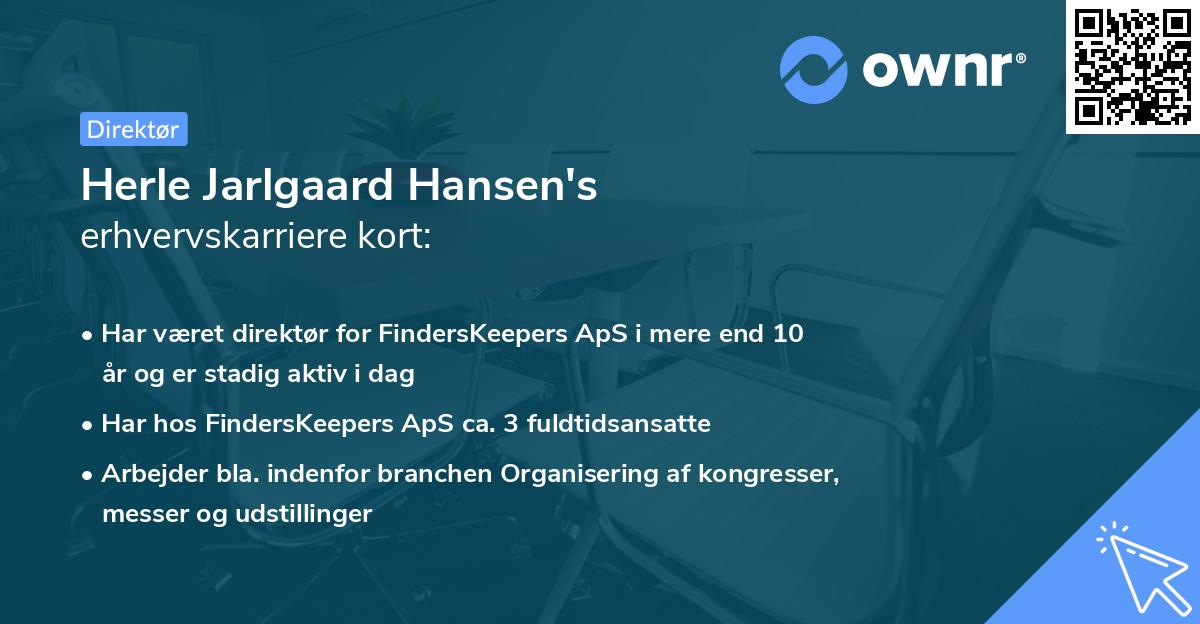 Herle Jarlgaard Hansen's erhvervskarriere kort