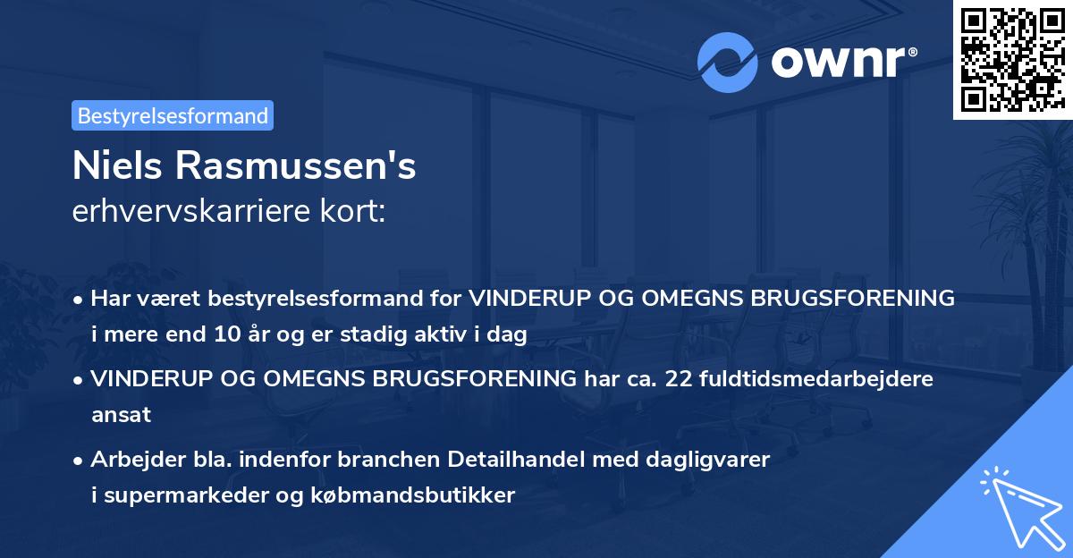 Niels Rasmussen's erhvervskarriere kort