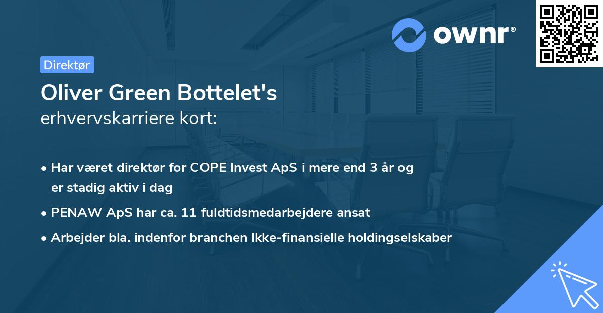 Oliver Green Bottelet's erhvervskarriere kort