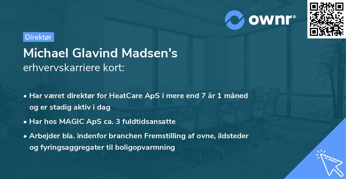Michael Glavind Madsen's erhvervskarriere kort