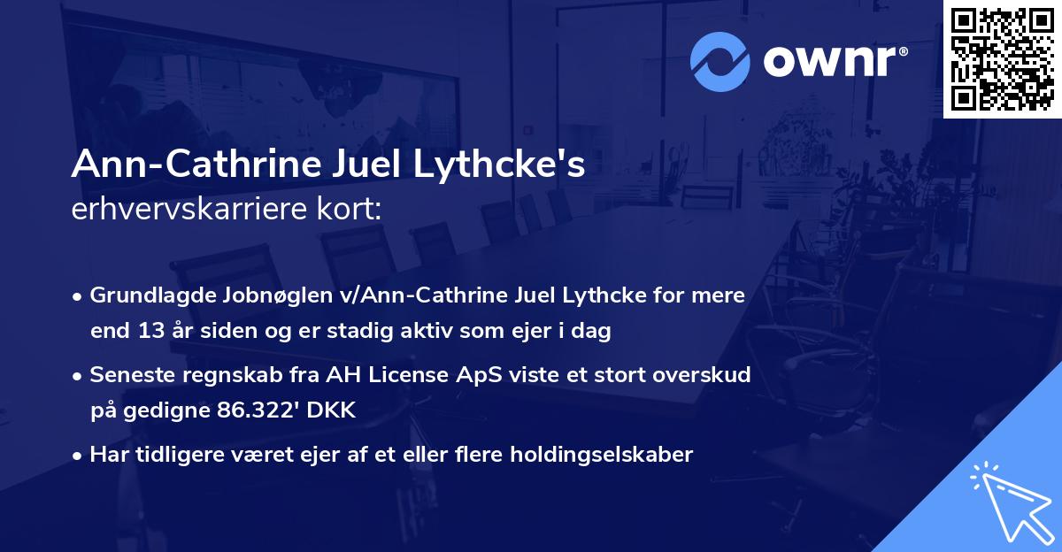 Ann-Cathrine Juel Lythcke's erhvervskarriere kort