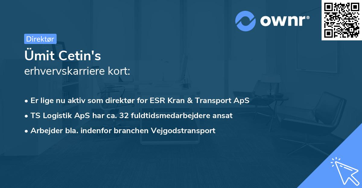 Ümit Cetin's erhvervskarriere kort