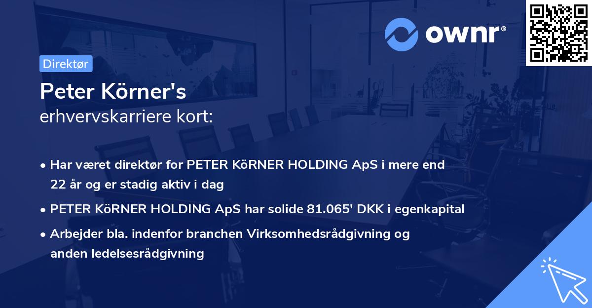 Peter Körner's erhvervskarriere kort