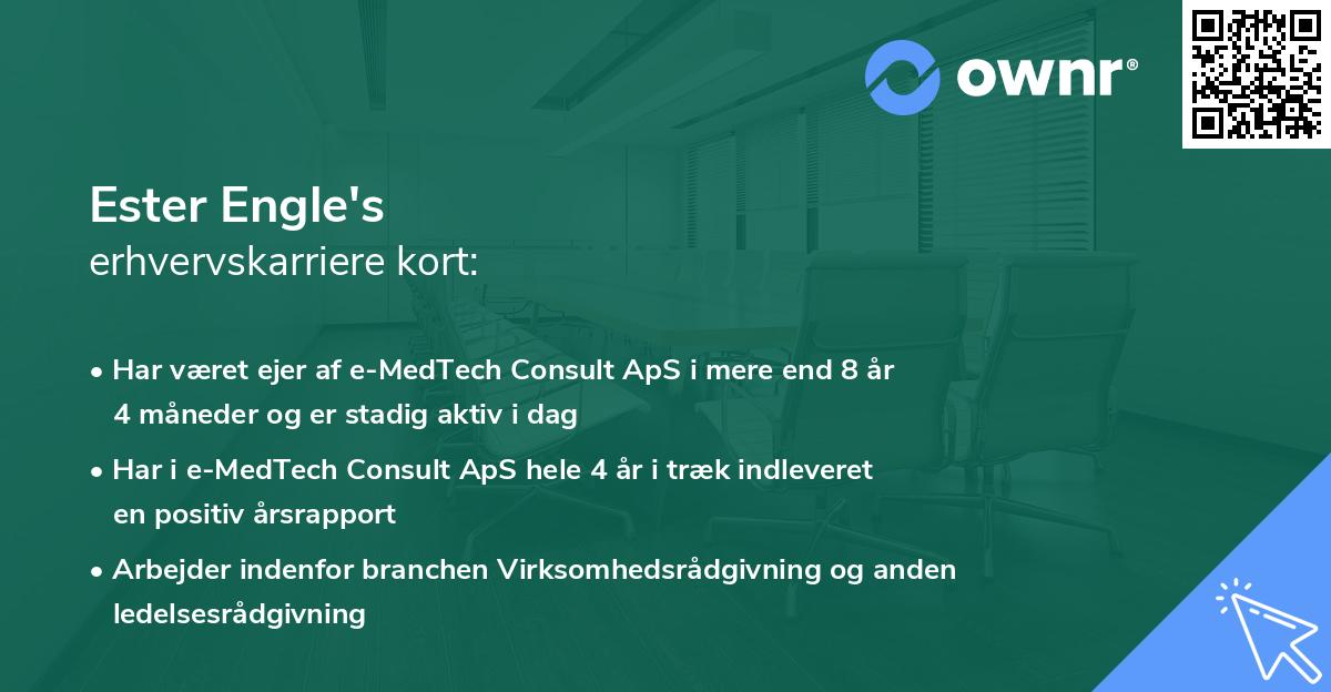 Ester Engle's erhvervskarriere kort