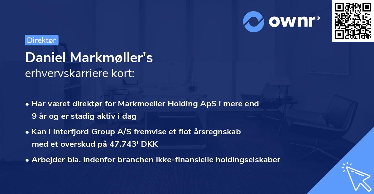 Daniel Markmøller's erhvervskarriere kort