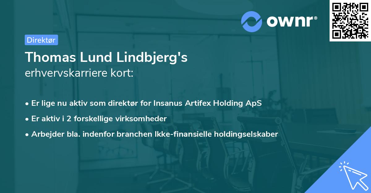 Thomas Lund Lindbjerg's erhvervskarriere kort