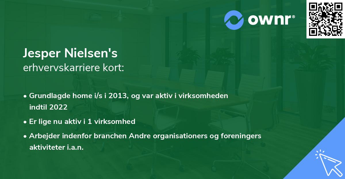 Jesper Nielsen's erhvervskarriere kort