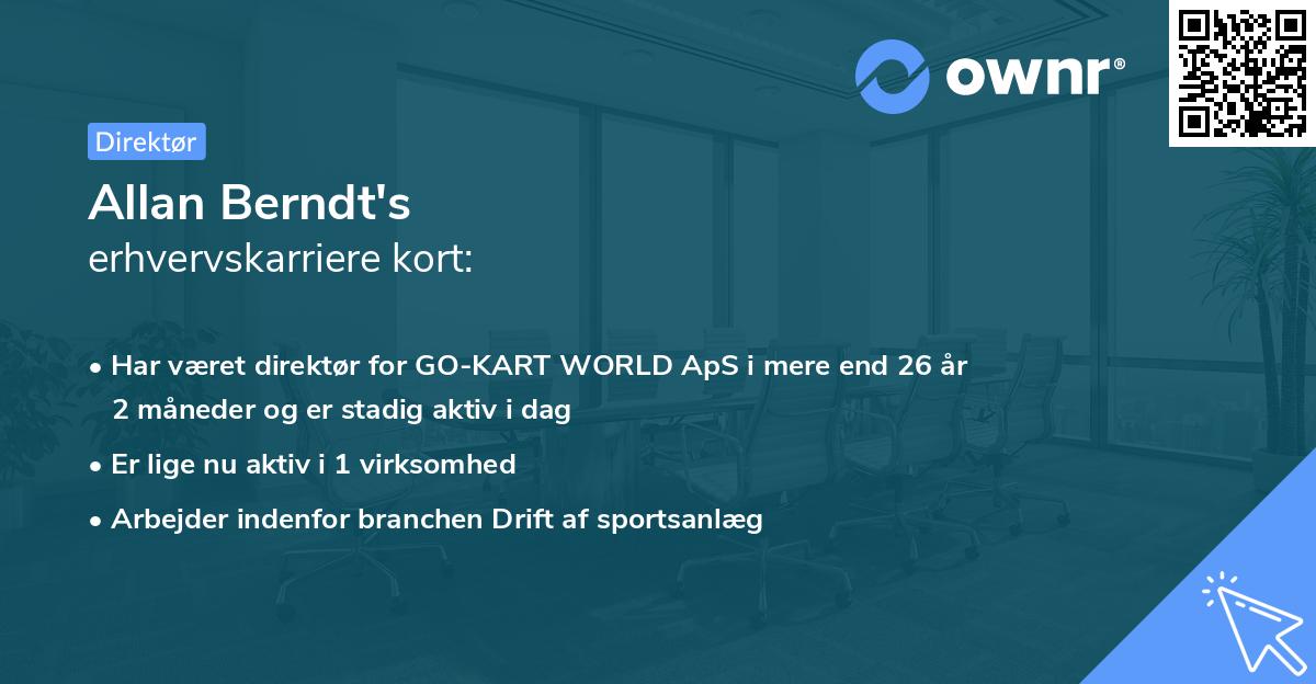 Allan Berndt's erhvervskarriere kort