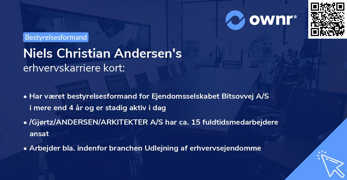 Niels Christian Andersen's erhvervskarriere kort