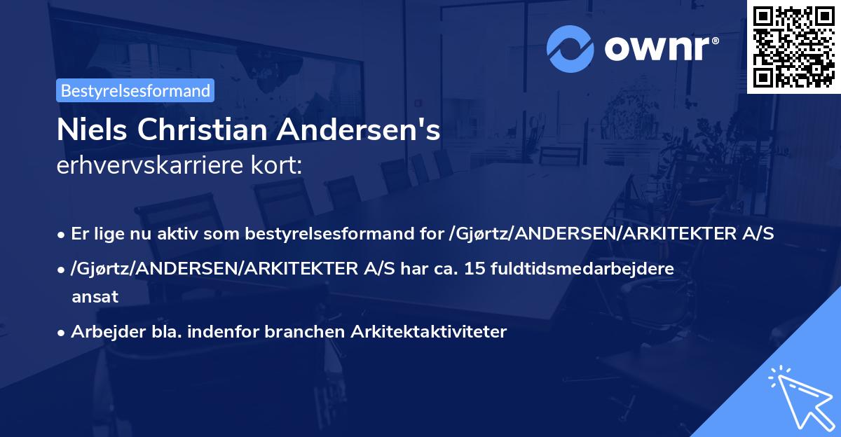 Niels Christian Andersen's erhvervskarriere kort