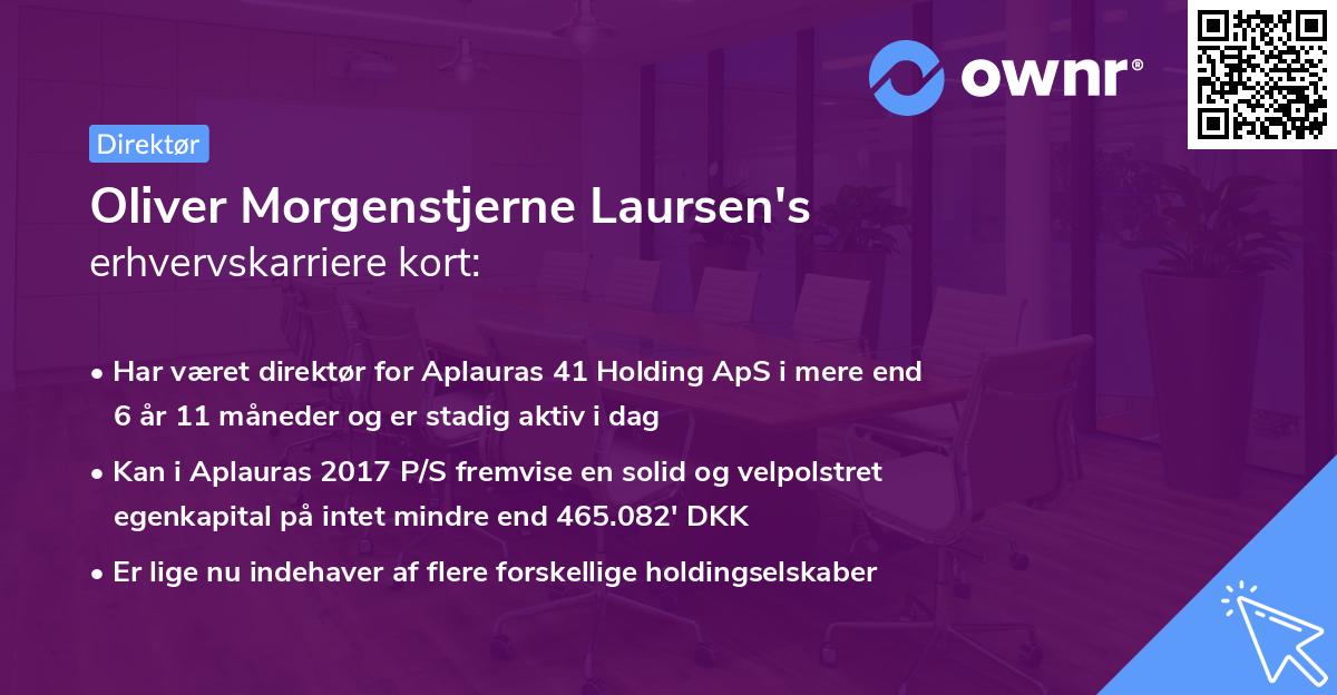 Oliver Morgenstjerne Laursen's erhvervskarriere kort