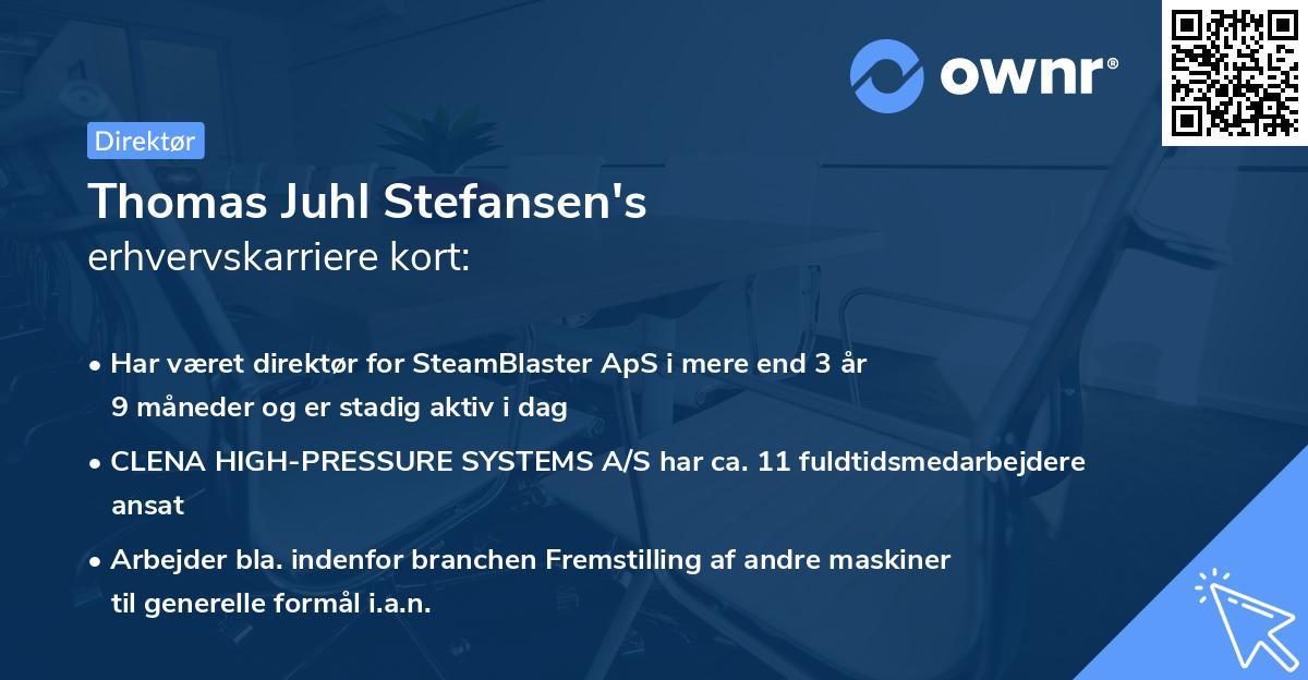 Thomas Juhl Stefansen's erhvervskarriere kort