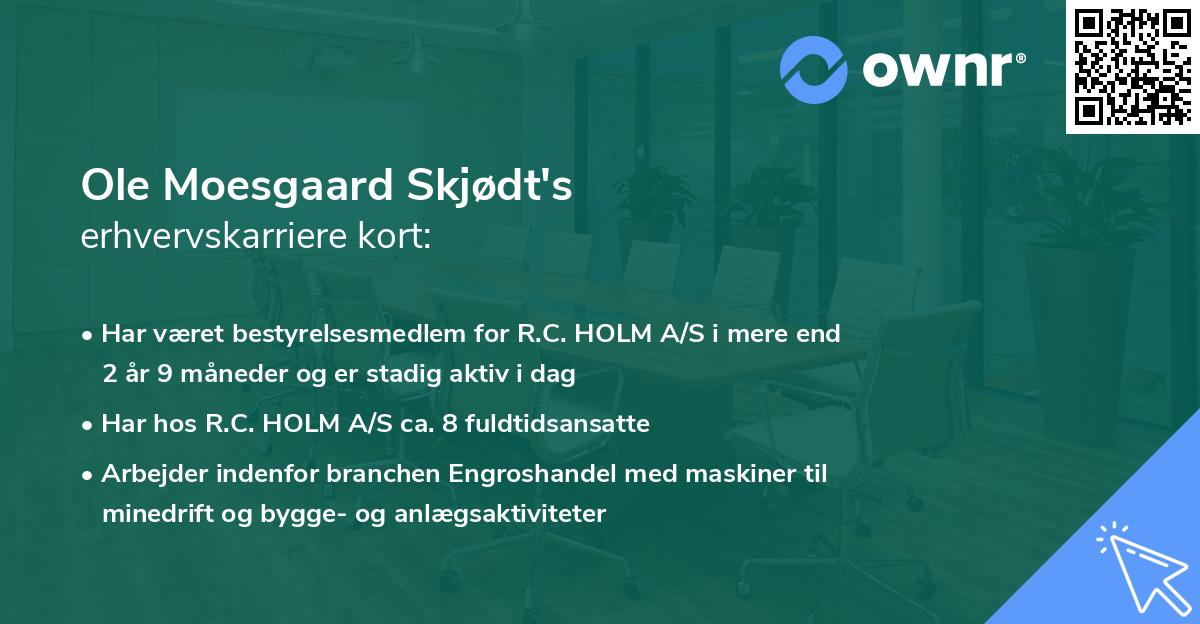 Ole Moesgaard Skjødt's erhvervskarriere kort