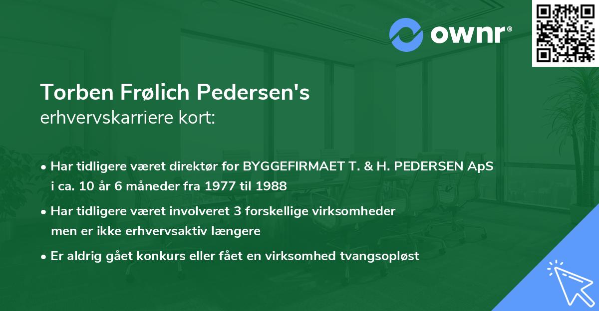Torben Frølich Pedersen's erhvervskarriere kort