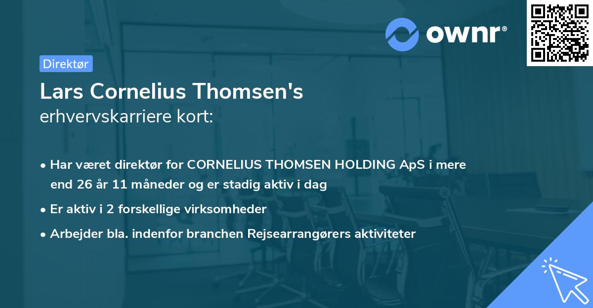 Lars Cornelius Thomsen's erhvervskarriere kort