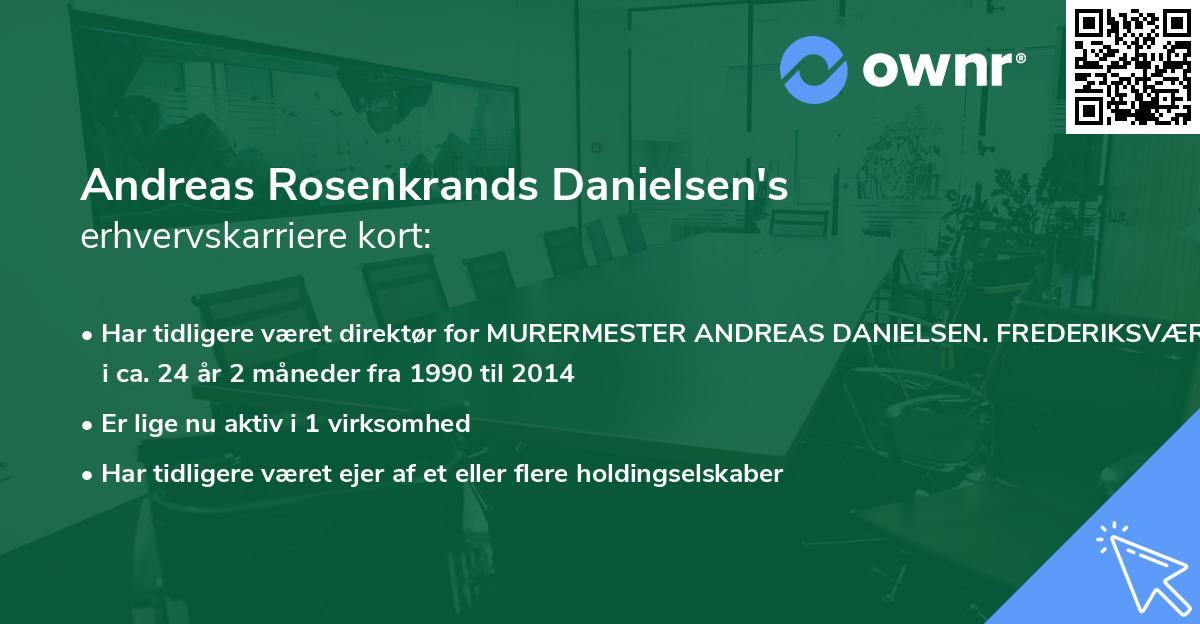 Andreas Rosenkrands Danielsen's erhvervskarriere kort