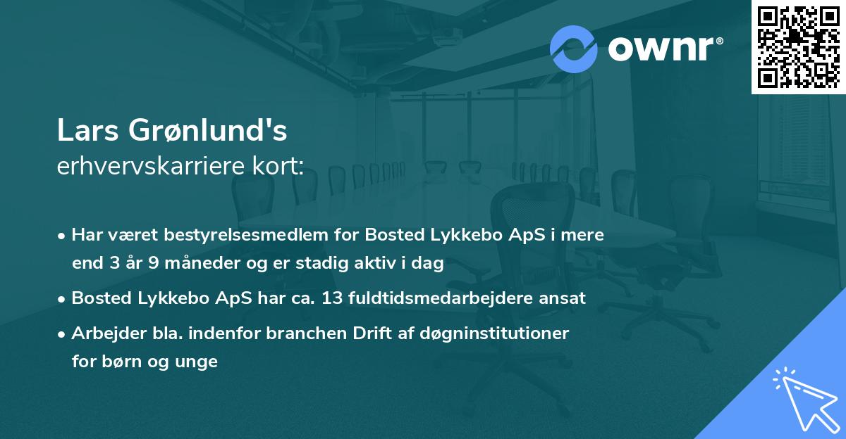 Lars Grønlund's erhvervskarriere kort