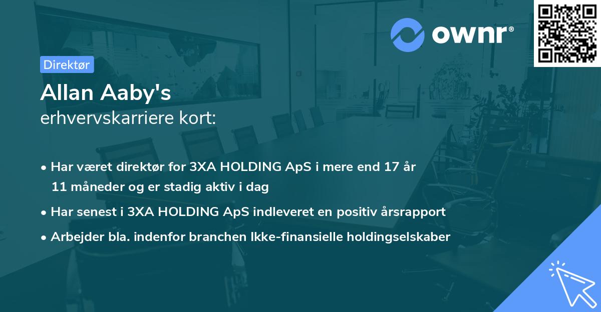 Allan Aaby's erhvervskarriere kort