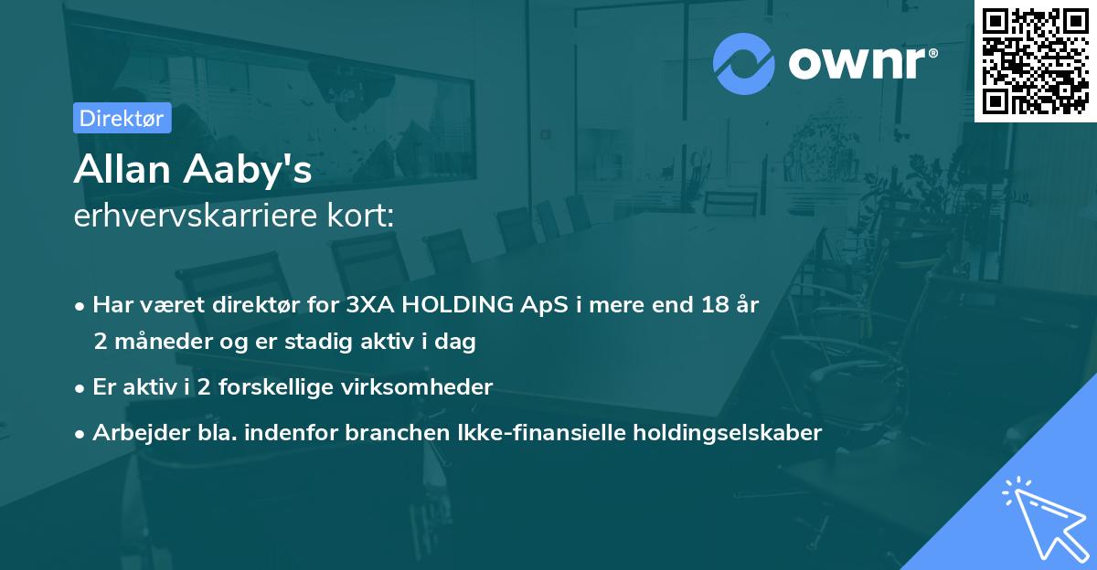 Allan Aaby's erhvervskarriere kort