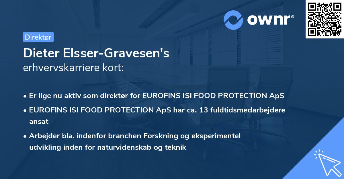 Dieter Elsser-Gravesen's erhvervskarriere kort