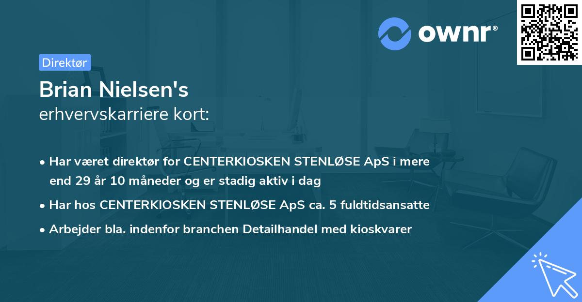 Brian Nielsen's erhvervskarriere kort