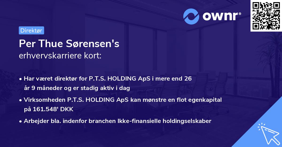 Per Thue Sørensen's erhvervskarriere kort