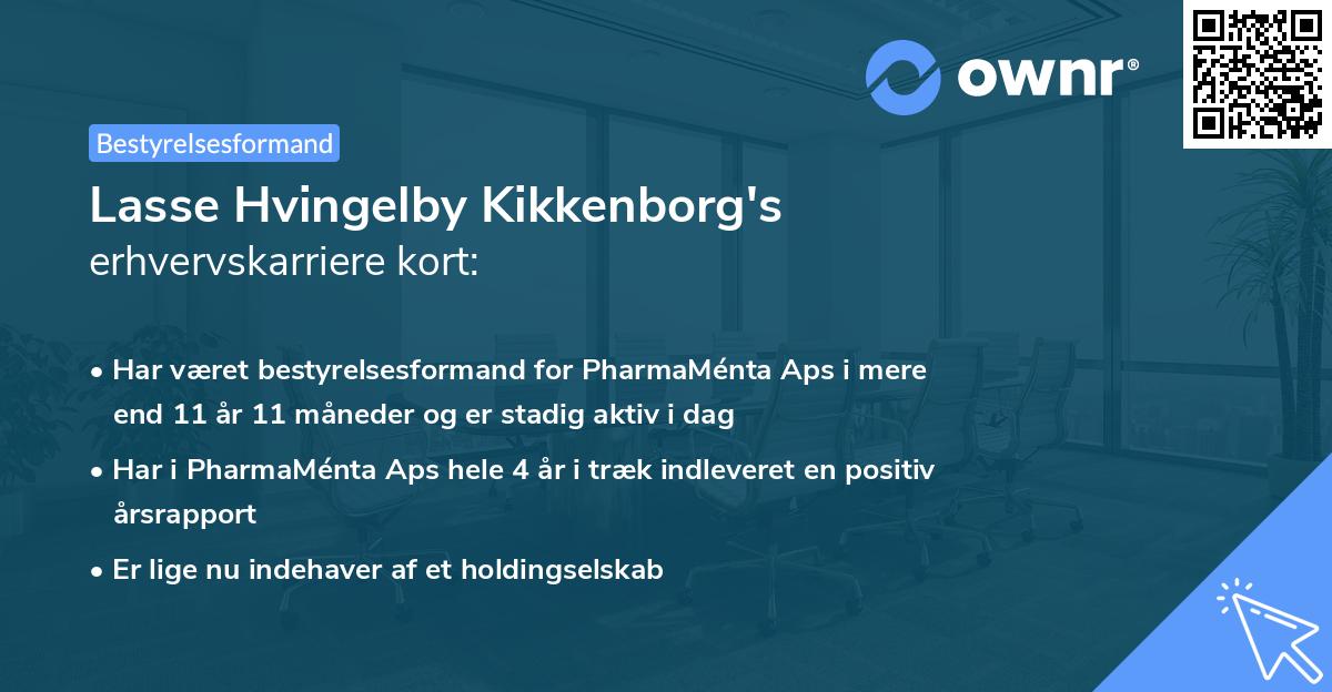 Lasse Hvingelby Kikkenborg's erhvervskarriere kort