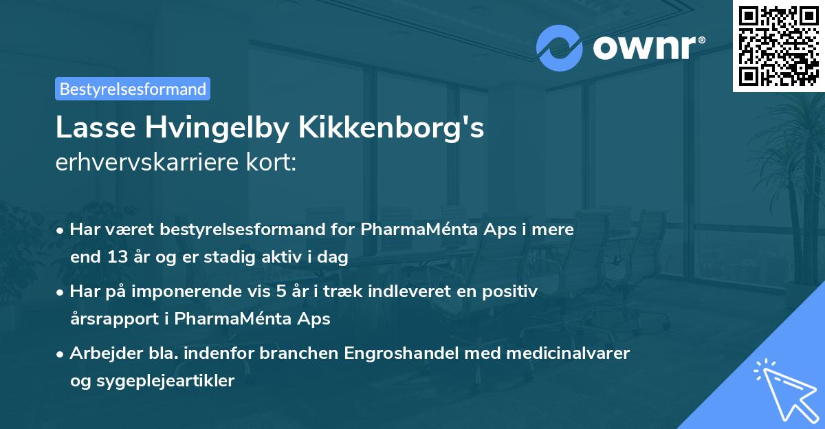 Lasse Hvingelby Kikkenborg's erhvervskarriere kort