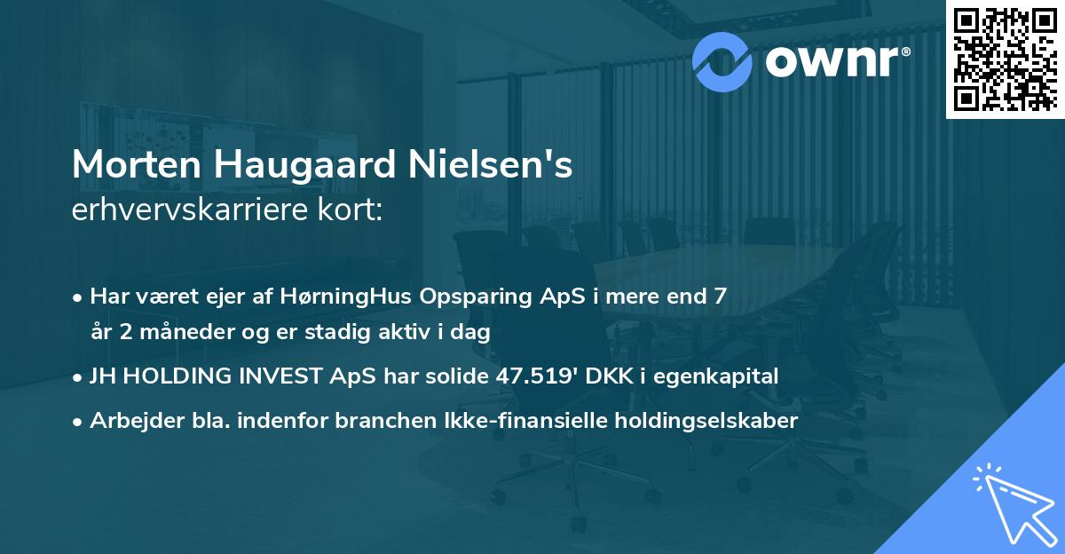 Morten Haugaard Nielsen's erhvervskarriere kort