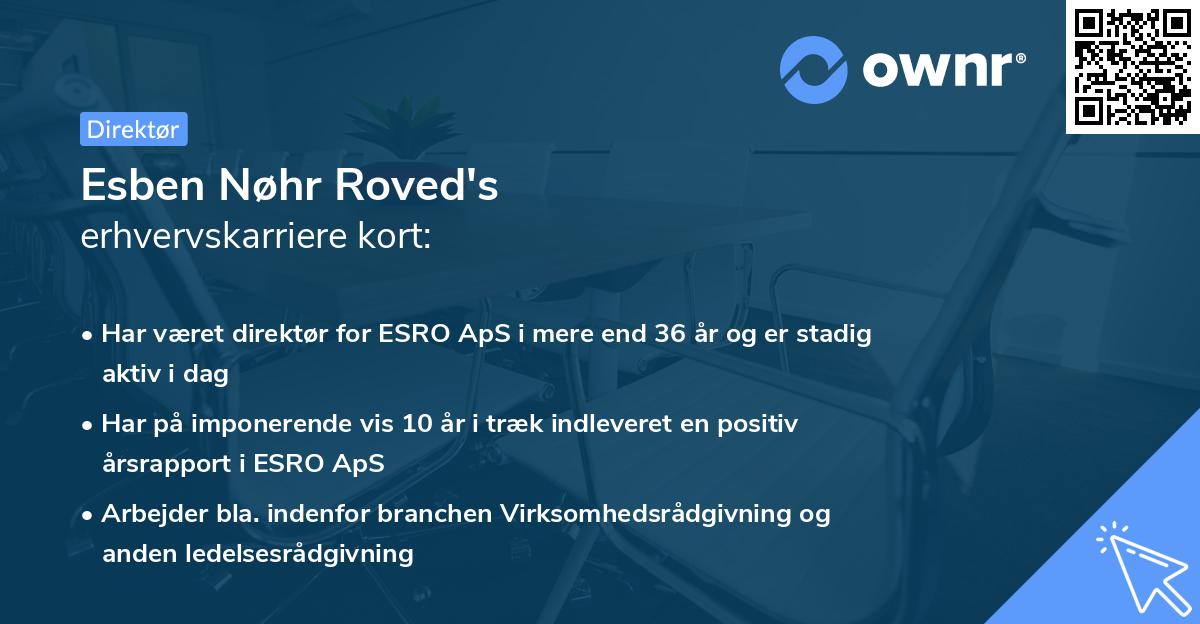 Esben Nøhr Roved's erhvervskarriere kort